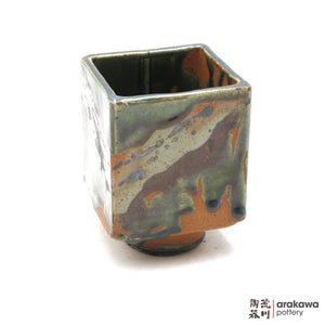Handmade Ikebana Container 4'' cube comport 0311-014 made by Thomas Arakawa and Kathy Lee-Arakawa at Arakawa Pottery