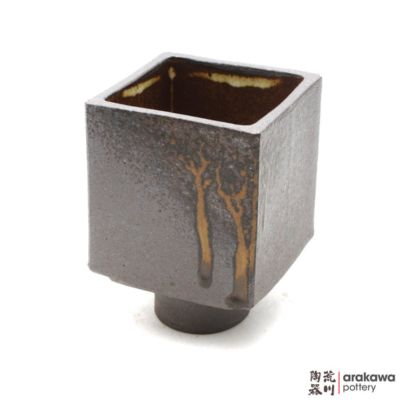 Handmade Ikebana Container 4'' cube comport 0311-017 made by Thomas Arakawa and Kathy Lee-Arakawa at Arakawa Pottery