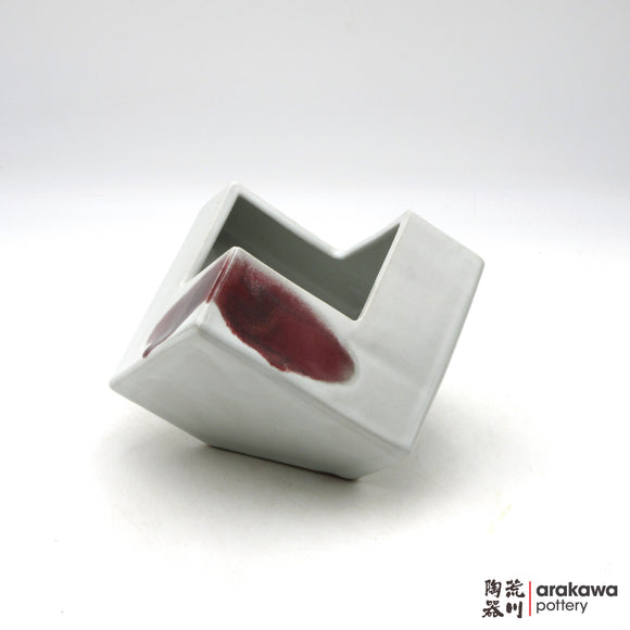 Handmade Ikebana Container Cube 5” 0408-010 made by Thomas Arakawa and Kathy Lee-Arakawa at Arakawa Pottery