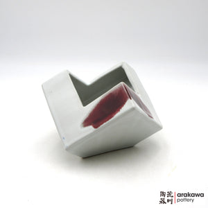 Handmade Ikebana Container Cube 5” 0408-011 made by Thomas Arakawa and Kathy Lee-Arakawa at Arakawa Pottery