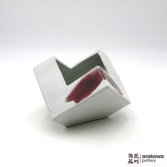 Handmade Ikebana Container Cube 5” 0408-011 made by Thomas Arakawa and Kathy Lee-Arakawa at Arakawa Pottery