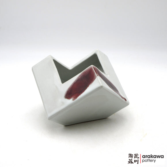Handmade Ikebana Container Cube 5” 0408-012 made by Thomas Arakawa and Kathy Lee-Arakawa at Arakawa Pottery
