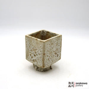 Handmade Ikebana Container 4'' cube comport 0408-114 made by Thomas Arakawa and Kathy Lee-Arakawa at Arakawa Pottery
