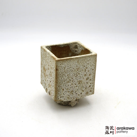 Handmade Ikebana Container 4'' cube comport 0408-115 made by Thomas Arakawa and Kathy Lee-Arakawa at Arakawa Pottery