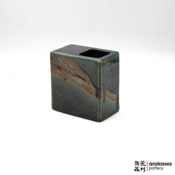 Handmade Ikebana Container 5” Square Vase 0409-017 made by Thomas Arakawa and Kathy Lee-Arakawa at Arakawa Pottery