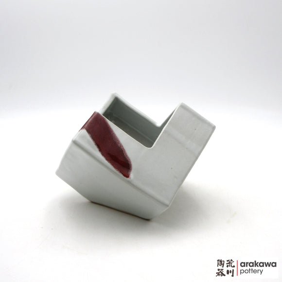 Handmade Ikebana Container Cube 5” 0528-005 made by Thomas Arakawa and Kathy Lee-Arakawa at Arakawa Pottery