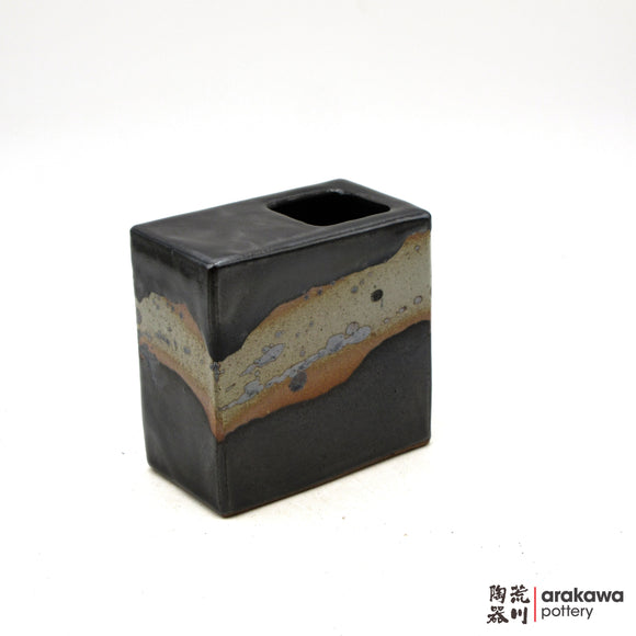 Handmade Ikebana Container 5” Square Vase 0704-028 made by Thomas Arakawa and Kathy Lee-Arakawa at Arakawa Pottery