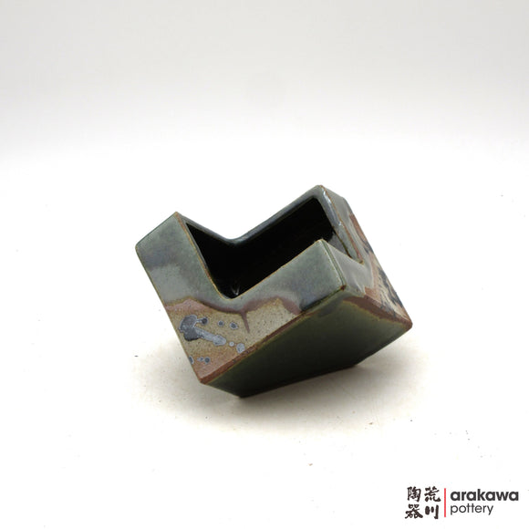Handmade Ikebana Container Cube 4” 0704-036 made by Thomas Arakawa and Kathy Lee-Arakawa at Arakawa Pottery