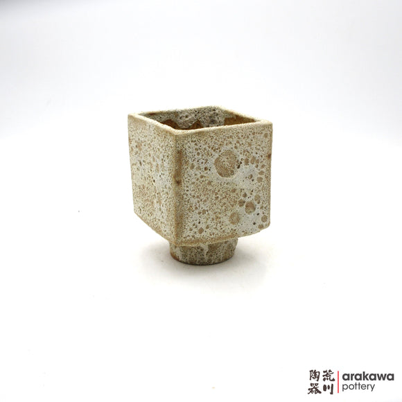Handmade Ikebana Container 4'' cube comport 0707-056 made by Thomas Arakawa and Kathy Lee-Arakawa at Arakawa Pottery