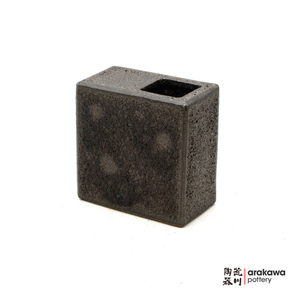 Handmade Ikebana Container 5” Square Vase 0724-019 made by Thomas Arakawa and Kathy Lee-Arakawa at Arakawa Pottery