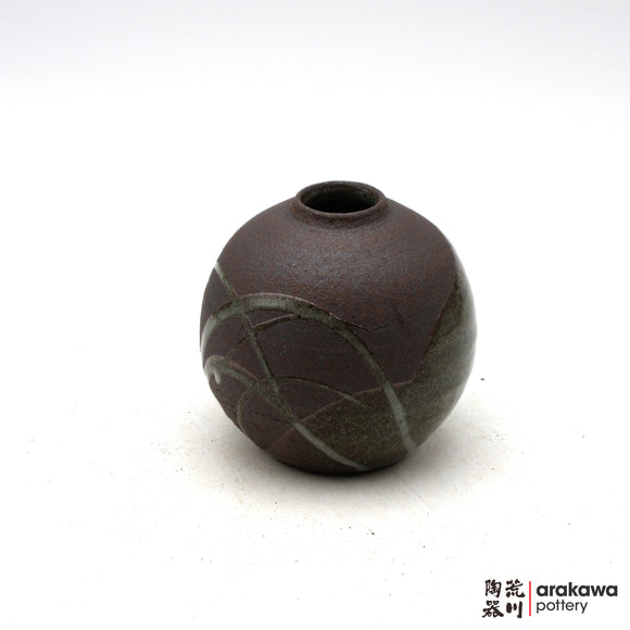 Handmade Ikebana Container Mini Vase (Round) 0724-049 made by Thomas Arakawa and Kathy Lee-Arakawa at Arakawa Pottery