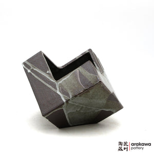 Handmade Ikebana Container Cube 5” 0804-031 made by Thomas Arakawa and Kathy Lee-Arakawa at Arakawa Pottery