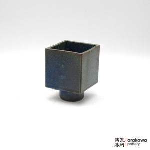 Handmade Ikebana Container - 4'' cube comport foot - 0824-043 made by Thomas Arakawa and Kathy Lee-Arakawa at Arakawa Pottery