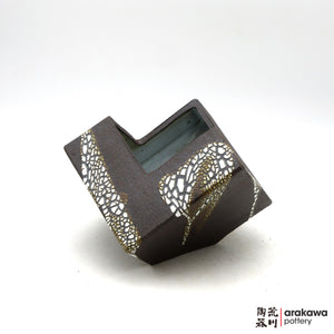 Handmade Ikebana Container Cube 5” 0904-033 made by Thomas Arakawa and Kathy Lee-Arakawa at Arakawa Pottery