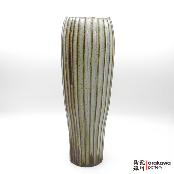 Handmade Ikebana Container - Fluted Vase - 0910-001 made by Thomas Arakawa and Kathy Lee-Arakawa at Arakawa Pottery