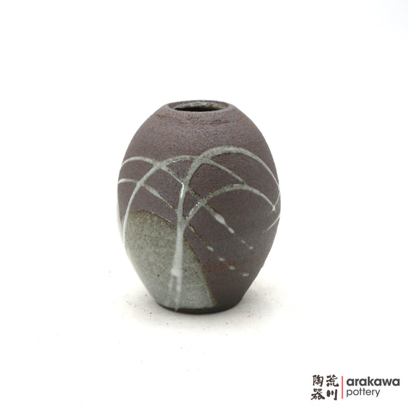 Handmade Ikebana Container Round Small Vase 5” 0919-031 made by Thomas Arakawa and Kathy Lee-Arakawa at Arakawa Pottery