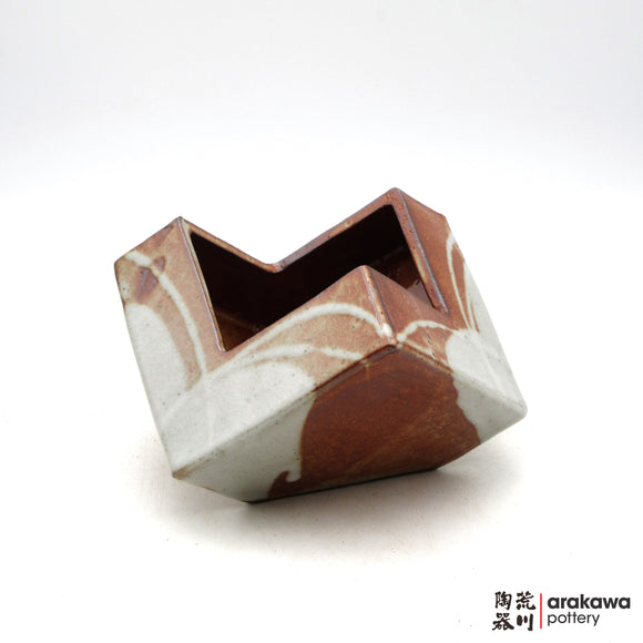 Handmade Ikebana Container Cube 5” 0925-009 made by Thomas Arakawa and Kathy Lee-Arakawa at Arakawa Pottery