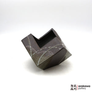 Handmade Ikebana Container Cube 5” 0925-054 made by Thomas Arakawa and Kathy Lee-Arakawa at Arakawa Pottery