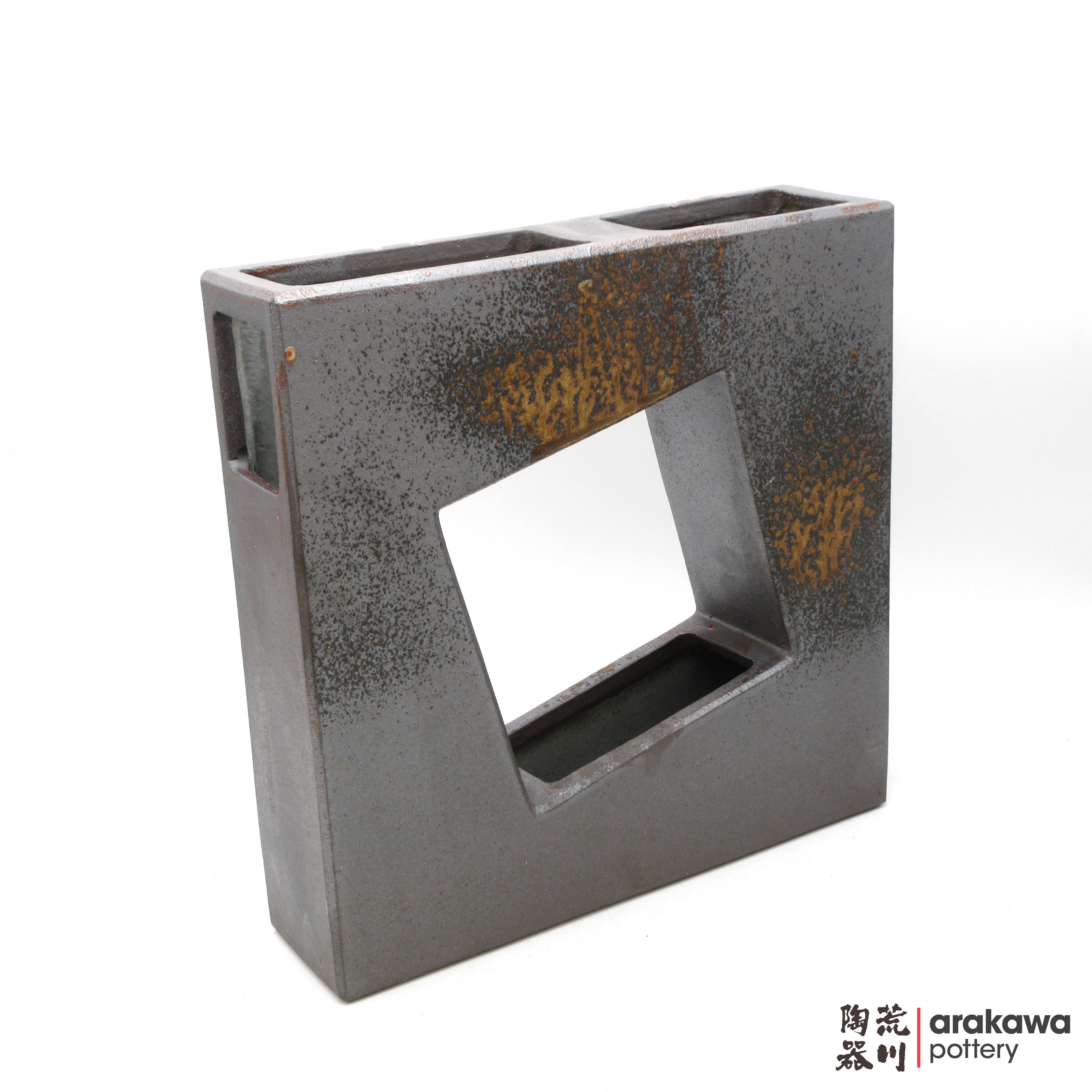 Handmade Ikebana Container - Square Eclipse - 1001-002 made by Thomas Arakawa and Kathy Lee-Arakawa at Arakawa Pottery