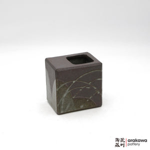 Handmade Ikebana Container - 4" Square Vase - 1005-036 made by Thomas Arakawa and Kathy Lee-Arakawa at Arakawa Pottery