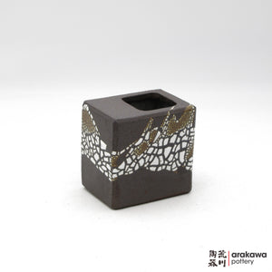 Handmade Ikebana Container - 4" Square Vase - 1005-041 made by Thomas Arakawa and Kathy Lee-Arakawa at Arakawa Pottery