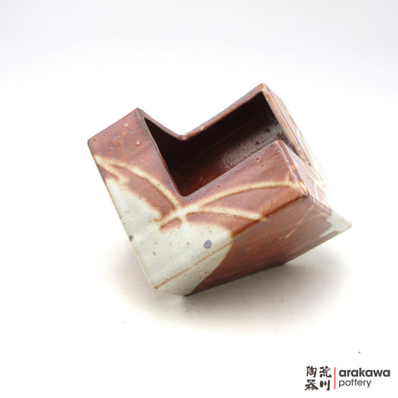 Handmade Ikebana Container Cube 5” 1015-026 made by Thomas Arakawa and Kathy Lee-Arakawa at Arakawa Pottery
