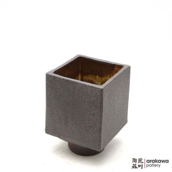 Handmade Ikebana Container 4'' cube comport 1015-064 made by Thomas Arakawa and Kathy Lee-Arakawa at Arakawa Pottery