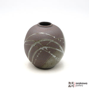 Handmade Ikebana Container Round Small Vase 4” 1015-086 made by Thomas Arakawa and Kathy Lee-Arakawa at Arakawa Pottery