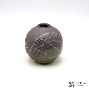 Handmade Ikebana Container Round Small Vase 4” 1015-087 made by Thomas Arakawa and Kathy Lee-Arakawa at Arakawa Pottery
