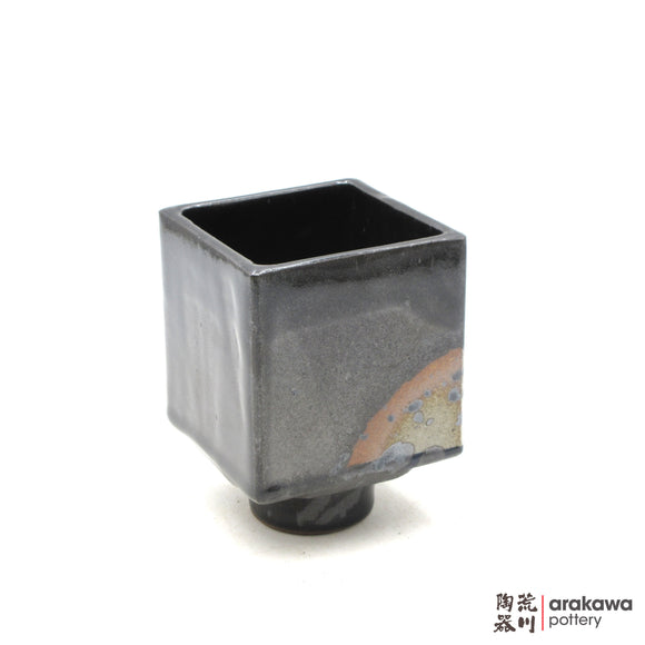 Handmade Ikebana Container 4'' cube comport 1024-028 made by Thomas Arakawa and Kathy Lee-Arakawa at Arakawa Pottery