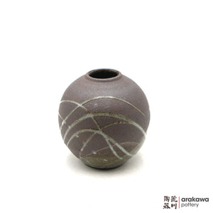Handmade Ikebana Container Round Small Vase 5” 1024-048 made by Thomas Arakawa and Kathy Lee-Arakawa at Arakawa Pottery