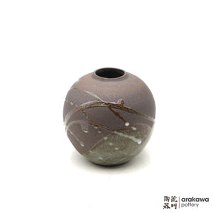Handmade Ikebana Container Round Small Vase 5” 1024-049 made by Thomas Arakawa and Kathy Lee-Arakawa at Arakawa Pottery