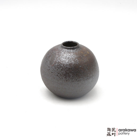 Handmade Ceramic Ikebana Container: Mini Vase, Wood Ash glaze - 1127 - 073 made by Thomas Arakawa and Kathy Lee-Arakawa at Arakawa Pottery