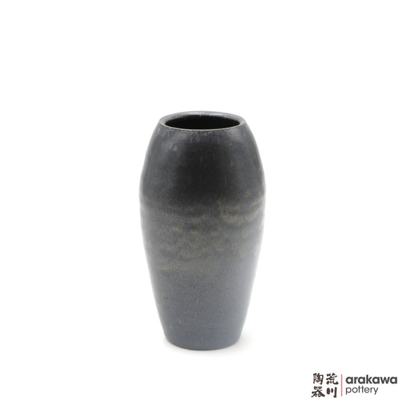 Handmade Ceramic Ikebana Container: Mini Vase (L), Black and Chun glaze - 1127 - 109 made by Thomas Arakawa and Kathy Lee-Arakawa at Arakawa Pottery