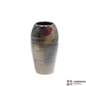 Handmade Ceramic Ikebana Container: Mini Vase (L), Peacock glaze - 1127 - 110 made by Thomas Arakawa and Kathy Lee-Arakawa at Arakawa Pottery