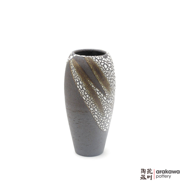 Handmade Ceramic Ikebana Container: Mini Vase (L), Crackle glaze - 1127 - 112 made by Thomas Arakawa and Kathy Lee-Arakawa at Arakawa Pottery