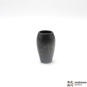 Handmade Ceramic Ikebana Container: Mini Vase (S) , Black  and Chun glaze - 1127 - 119 made by Thomas Arakawa and Kathy Lee-Arakawa at Arakawa Pottery