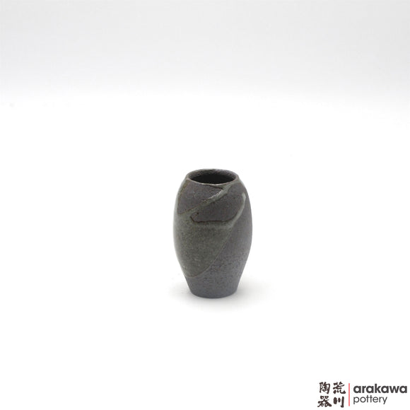 Handmade Ceramic Ikebana Container: Mini Vase (XS), Clear Drip glaze - 1127 - 122 made by Thomas Arakawa and Kathy Lee-Arakawa at Arakawa Pottery