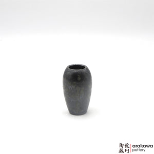 Handmade Ceramic Ikebana Container: Mini Vase (XS), Black  and Chun glaze - 1127 - 123 made by Thomas Arakawa and Kathy Lee-Arakawa at Arakawa Pottery