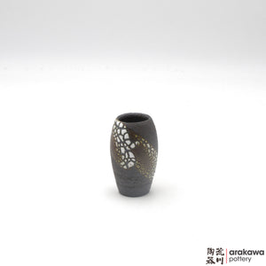 Handmade Ceramic Ikebana Container: Mini Vase (XS), Crackle glaze - 1127 - 124 made by Thomas Arakawa and Kathy Lee-Arakawa at Arakawa Pottery