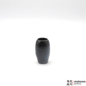 Handmade Ceramic Ikebana Container: Mini Vase (XS), Navy and Flambe glaze - 1127 - 125 made by Thomas Arakawa and Kathy Lee-Arakawa at Arakawa Pottery