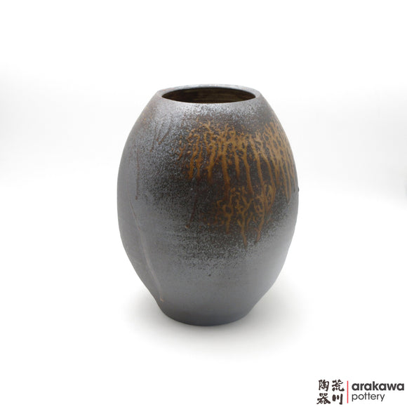 Handmade Ceramic Ikebana Container: Vase, Wood Ash glaze - 1127 - 132 made by Thomas Arakawa and Kathy Lee-Arakawa at Arakawa Pottery