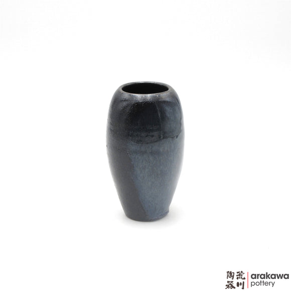 Handmade Ceramic Ikebana Container: Mini Vase (M) , Navy and Flambe glaze - 1127 - 142 made by Thomas Arakawa and Kathy Lee-Arakawa at Arakawa Pottery