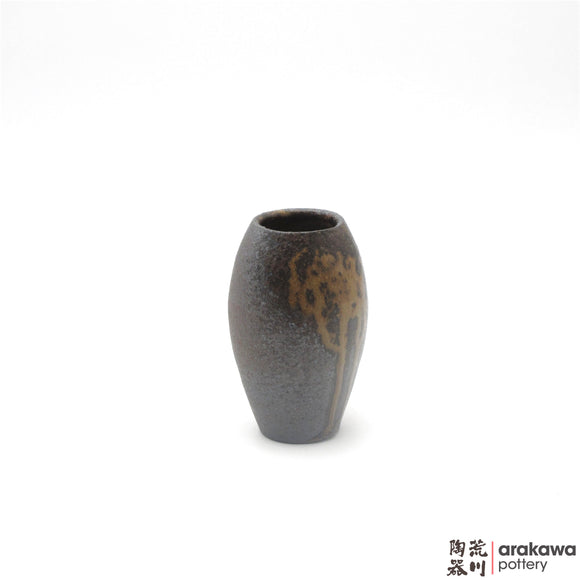 Handmade Ceramic Ikebana Container: Mini Vase (S) , Wood Ash glaze - 1127 - 143 made by Thomas Arakawa and Kathy Lee-Arakawa at Arakawa Pottery