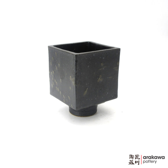Handmade Ikebana Container 4'' cube comport 1206-056 made by Thomas Arakawa and Kathy Lee-Arakawa at Arakawa Pottery