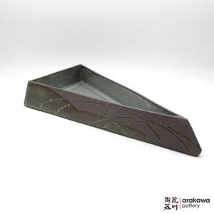 Handmade Ikebana Container - Triangle Suiban - 1208-030 made by Thomas Arakawa and Kathy Lee-Arakawa at Arakawa Pottery