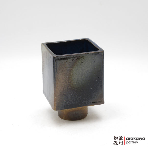 Handmade Ikebana Container - 4” Cube Compote - 1208-052 made by Thomas Arakawa and Kathy Lee-Arakawa at Arakawa Pottery