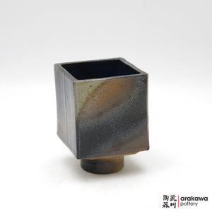 Handmade Ikebana Container - 4” Cube Compote - 1208-053 made by Thomas Arakawa and Kathy Lee-Arakawa at Arakawa Pottery