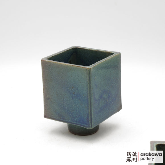 Handmade Ikebana Container - 4” Cube Compote - 1208-059 made by Thomas Arakawa and Kathy Lee-Arakawa at Arakawa Pottery