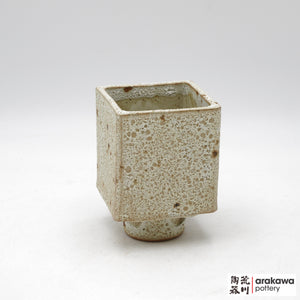 Handmade Ikebana Container - 4” Cube Compote - 1208-060 made by Thomas Arakawa and Kathy Lee-Arakawa at Arakawa Pottery
